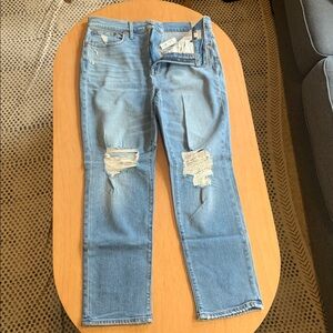 NWT Madewell Distressed Perfect Vintage Jean in Denman Wash.
